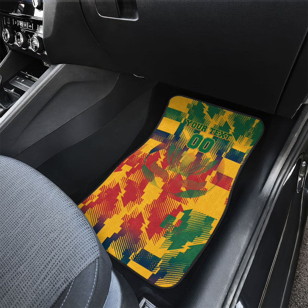 Personalized South Africa Football Car Mats South African Flag Inspiration - Soccer Graphic Bold Color Blocks