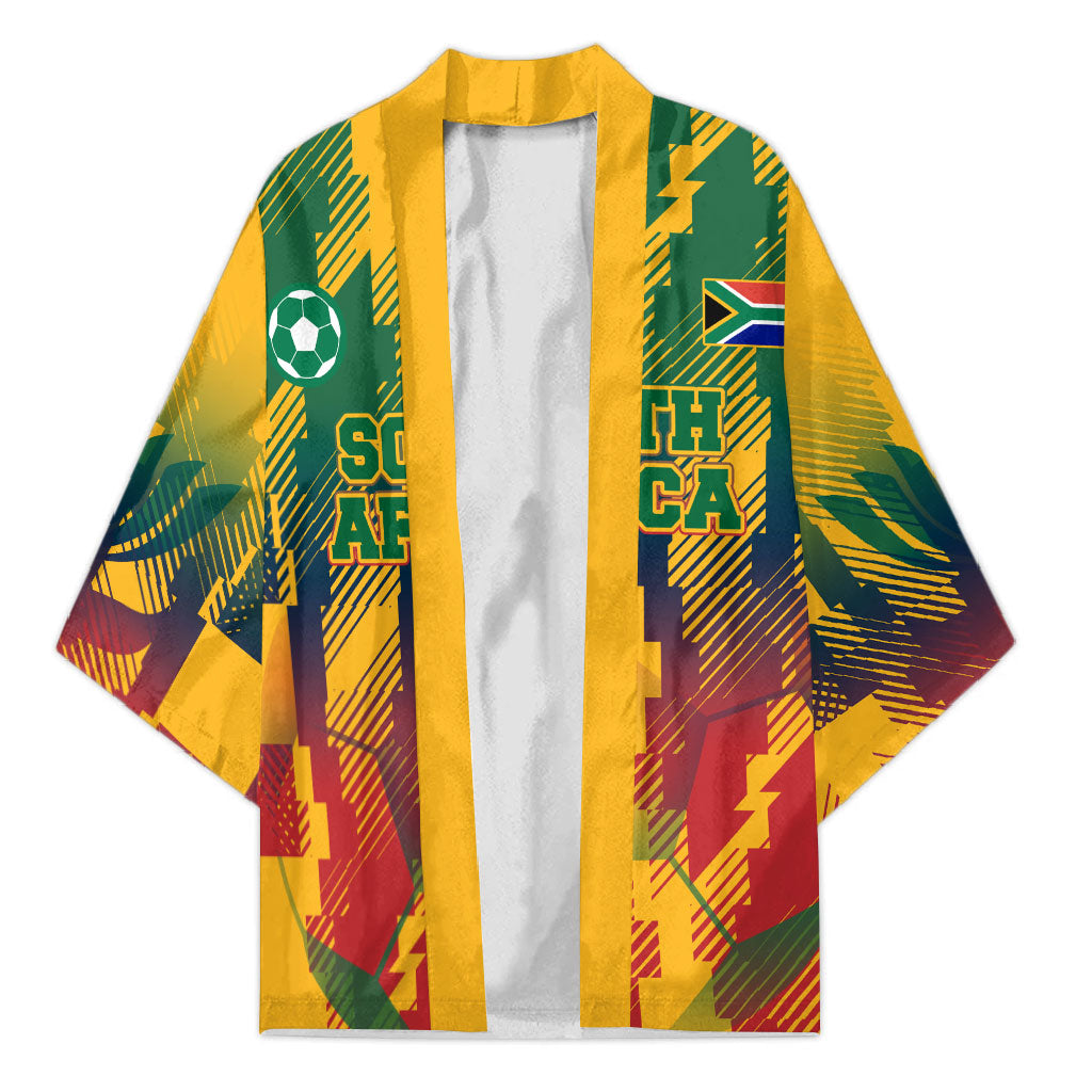 Personalized South Africa Football Kimono South African Flag Inspiration - Soccer Graphic Bold Color Blocks