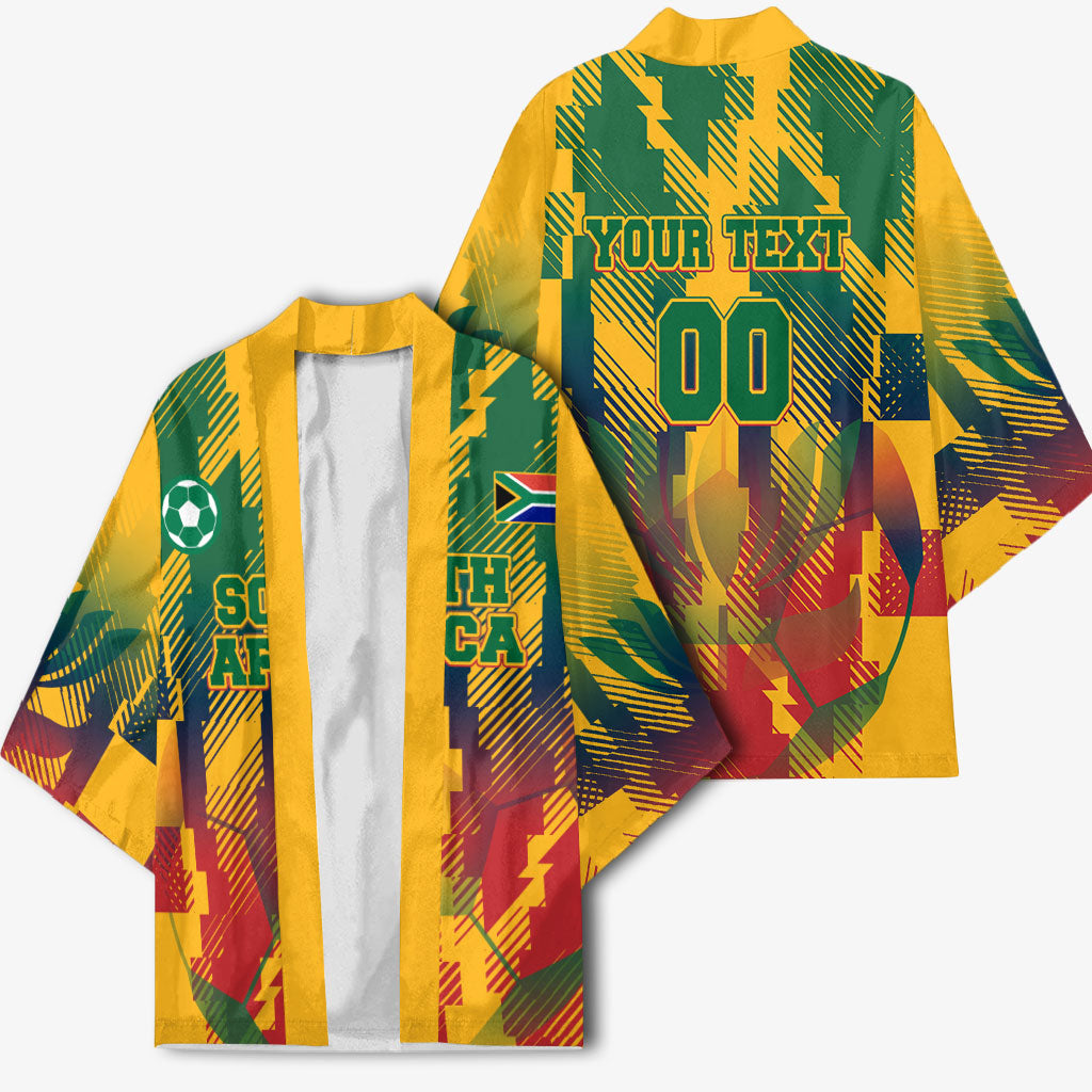 Personalized South Africa Football Kimono South African Flag Inspiration - Soccer Graphic Bold Color Blocks