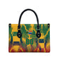 Personalized South Africa Football Leather Bag South African Flag Inspiration - Soccer Graphic Bold Color Blocks