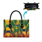 Personalized South Africa Football Leather Bag South African Flag Inspiration - Soccer Graphic Bold Color Blocks