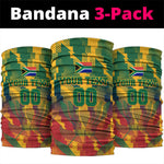 Personalized South Africa Football Neck Gaiter South African Flag Inspiration - Soccer Graphic Bold Color Blocks