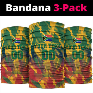 Personalized South Africa Football Neck Gaiter South African Flag Inspiration - Soccer Graphic Bold Color Blocks