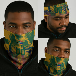 Personalized South Africa Football Neck Gaiter South African Flag Inspiration - Soccer Graphic Bold Color Blocks