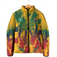 Personalized South Africa Football Padded Jacket South African Flag Inspiration - Soccer Graphic Bold Color Blocks