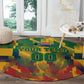 Personalized South Africa Football Round Carpet South African Flag Inspiration - Soccer Graphic Bold Color Blocks