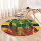 Personalized South Africa Football Round Carpet South African Flag Inspiration - Soccer Graphic Bold Color Blocks