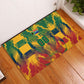 Personalized South Africa Football Rubber Doormat South African Flag Inspiration - Soccer Graphic Bold Color Blocks
