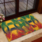 Personalized South Africa Football Rubber Doormat South African Flag Inspiration - Soccer Graphic Bold Color Blocks
