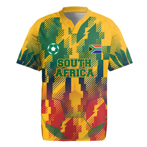 Personalized South Africa Football Rugby Jersey South African Flag Inspiration - Soccer Graphic Bold Color Blocks