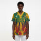 Personalized South Africa Football Scrub Top South African Flag Inspiration - Soccer Graphic Bold Color Blocks