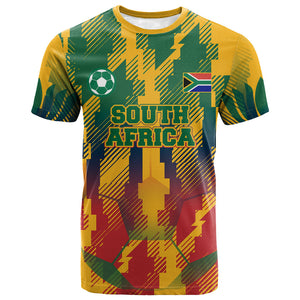 Personalized South Africa Football T shirt South African Flag Inspiration - Soccer Graphic Bold Color Blocks