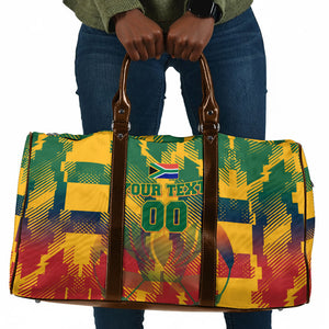 Personalized South Africa Football Travel Bag South African Flag Inspiration - Soccer Graphic Bold Color Blocks