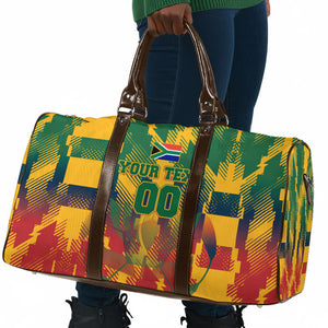 Personalized South Africa Football Travel Bag South African Flag Inspiration - Soccer Graphic Bold Color Blocks