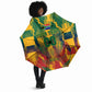 Personalized South Africa Football Umbrella South African Flag Inspiration - Soccer Graphic Bold Color Blocks