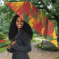 Personalized South Africa Football Umbrella South African Flag Inspiration - Soccer Graphic Bold Color Blocks
