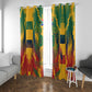 Personalized South Africa Football Window Curtain South African Flag Inspiration - Soccer Graphic Bold Color Blocks