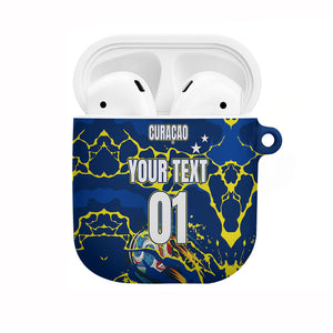 Personalized Curacao Football AirPods Case Caribbean Splash Paint Soccer Graphic