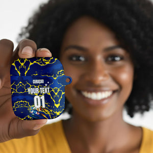 Personalized Curacao Football AirPods Case Caribbean Splash Paint Soccer Graphic
