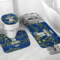 Personalized Curacao Football Bathroom Set Caribbean Splash Paint Soccer Graphic