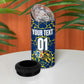 Personalized Curacao Football 4 in 1 Can Cooler Tumbler Caribbean Splash Paint Soccer Graphic