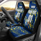 Personalized Curacao Football Car Seat Cover Caribbean Splash Paint Soccer Graphic