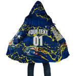Personalized Curacao Football Cloak Caribbean Splash Paint Soccer Graphic