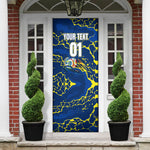 Personalized Curacao Football Door Cover Caribbean Splash Paint Soccer Graphic