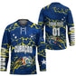 Personalized Curacao Football Hockey Jersey Caribbean Splash Paint Soccer Graphic