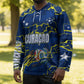 Personalized Curacao Football Hockey Jersey Caribbean Splash Paint Soccer Graphic
