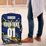 Personalized Curacao Football Luggage Cover Caribbean Splash Paint Soccer Graphic