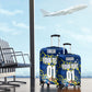 Personalized Curacao Football Luggage Cover Caribbean Splash Paint Soccer Graphic