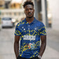 Personalized Curacao Football Polo Shirt Caribbean Splash Paint Soccer Graphic