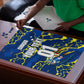 Personalized Curacao Football Puzzle Caribbean Splash Paint Soccer Graphic