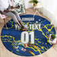 Personalized Curacao Football Round Carpet Caribbean Splash Paint Soccer Graphic