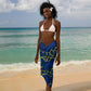 Personalized Curacao Football Sarong Caribbean Splash Paint Soccer Graphic