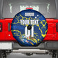 Personalized Curacao Football Spare Tire Cover Caribbean Splash Paint Soccer Graphic