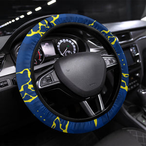Curacao Football Steering Wheel Cover Caribbean Splash Paint Soccer Graphic