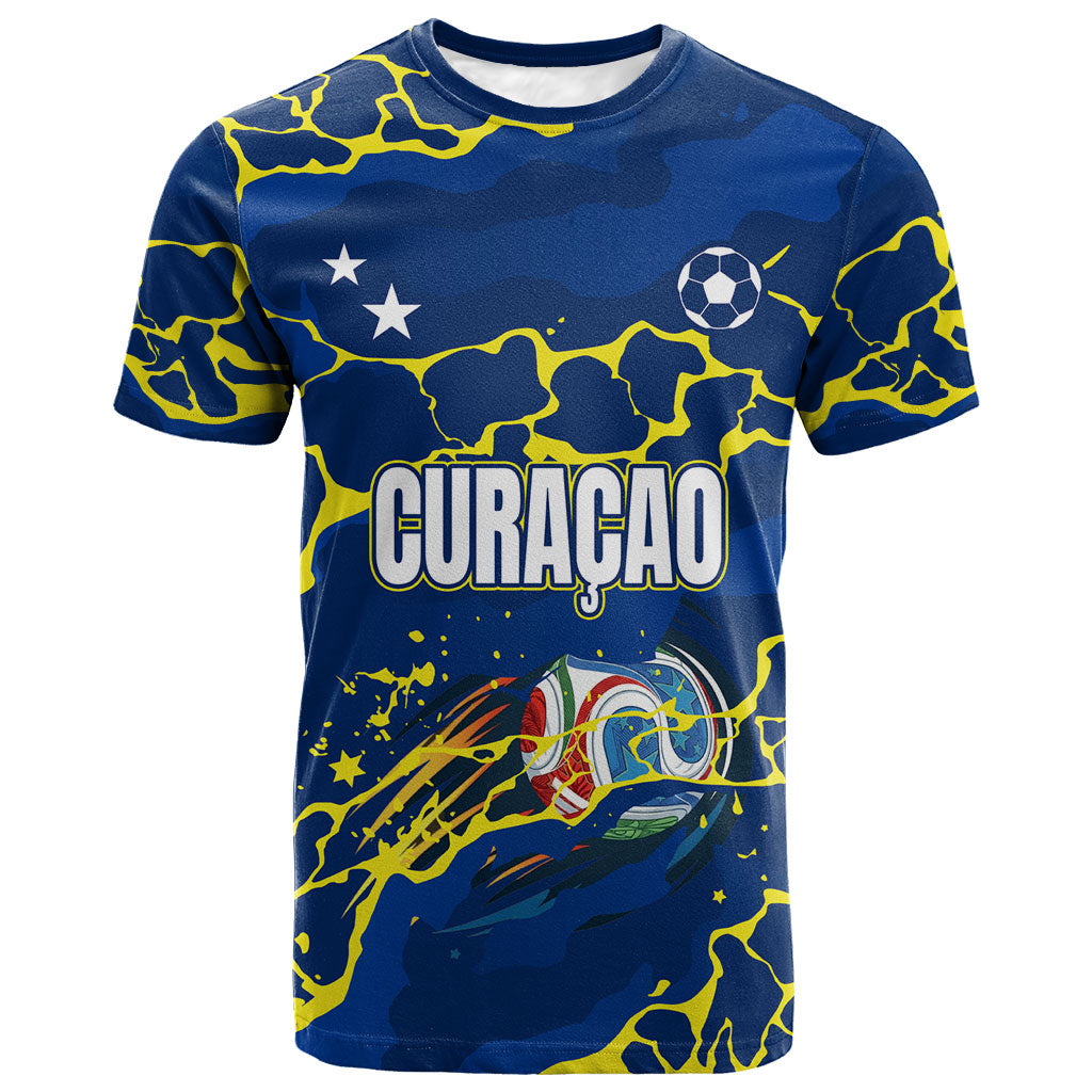 Personalized Curacao Football T shirt Caribbean Splash Paint Soccer Graphic