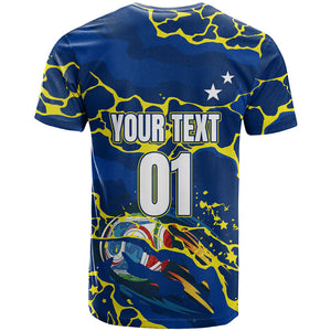 Personalized Curacao Football T shirt Caribbean Splash Paint Soccer Graphic