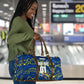 Personalized Curacao Football Travel Bag Caribbean Splash Paint Soccer Graphic