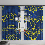 Personalized Curacao Football Window Curtain Caribbean Splash Paint Soccer Graphic