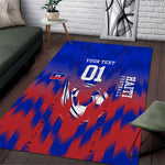 Personalized Haiti Football Area Rug Brush Stroke Soccer Graphic Flag Colors