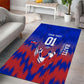 Personalized Haiti Football Area Rug Brush Stroke Soccer Graphic Flag Colors