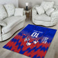 Personalized Haiti Football Area Rug Brush Stroke Soccer Graphic Flag Colors