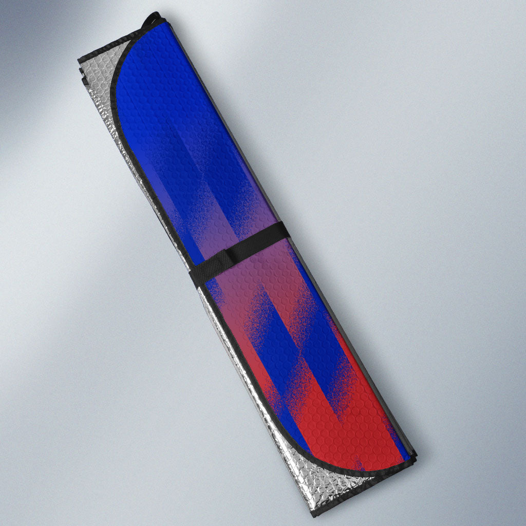 Personalized Haiti Football Auto Sun Shade Brush Stroke Soccer Graphic Flag Colors