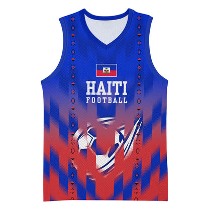 Personalized Haiti Football Basketball Jersey Brush Stroke Soccer Graphic Flag Colors