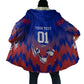 Personalized Haiti Football Cloak Brush Stroke Soccer Graphic Flag Colors