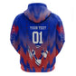Personalized Haiti Football Hoodie Brush Stroke Soccer Graphic Flag Colors