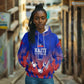 Personalized Haiti Football Hoodie Brush Stroke Soccer Graphic Flag Colors